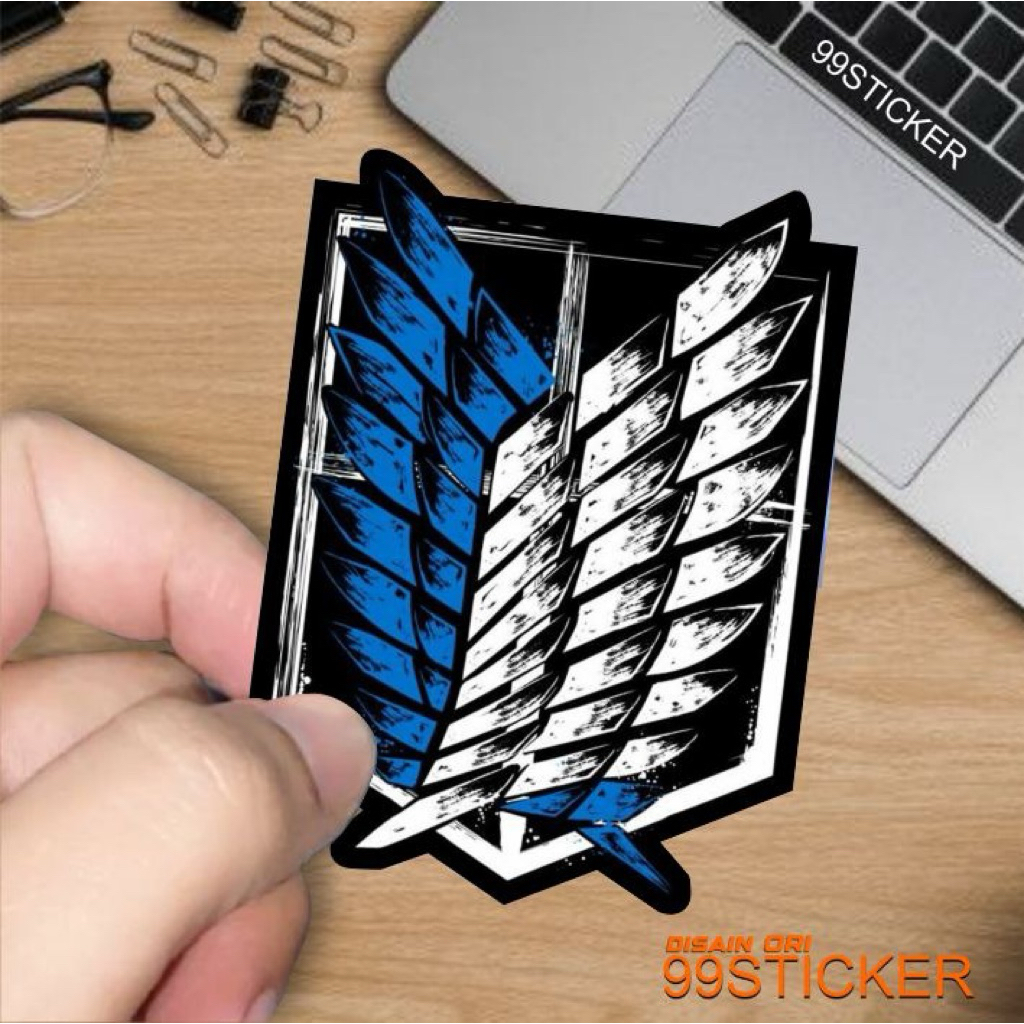 stiker anime one titan, anime, stiker reflektive nyala, hp, motor