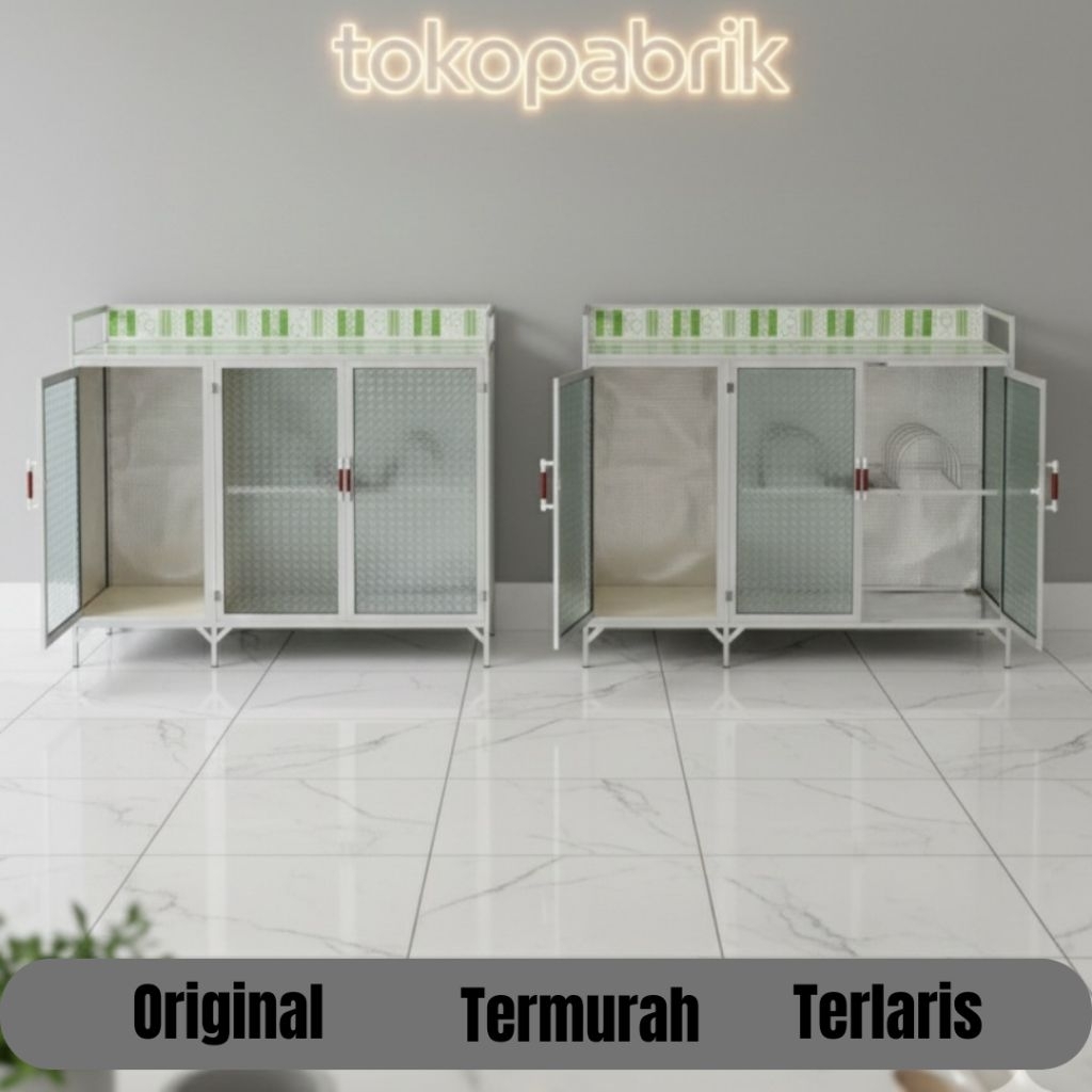 Rak kompor 3 pintu minimalis lemari penyimpanan serbaguna rak dapur rak sayur keramik rak kompor ter