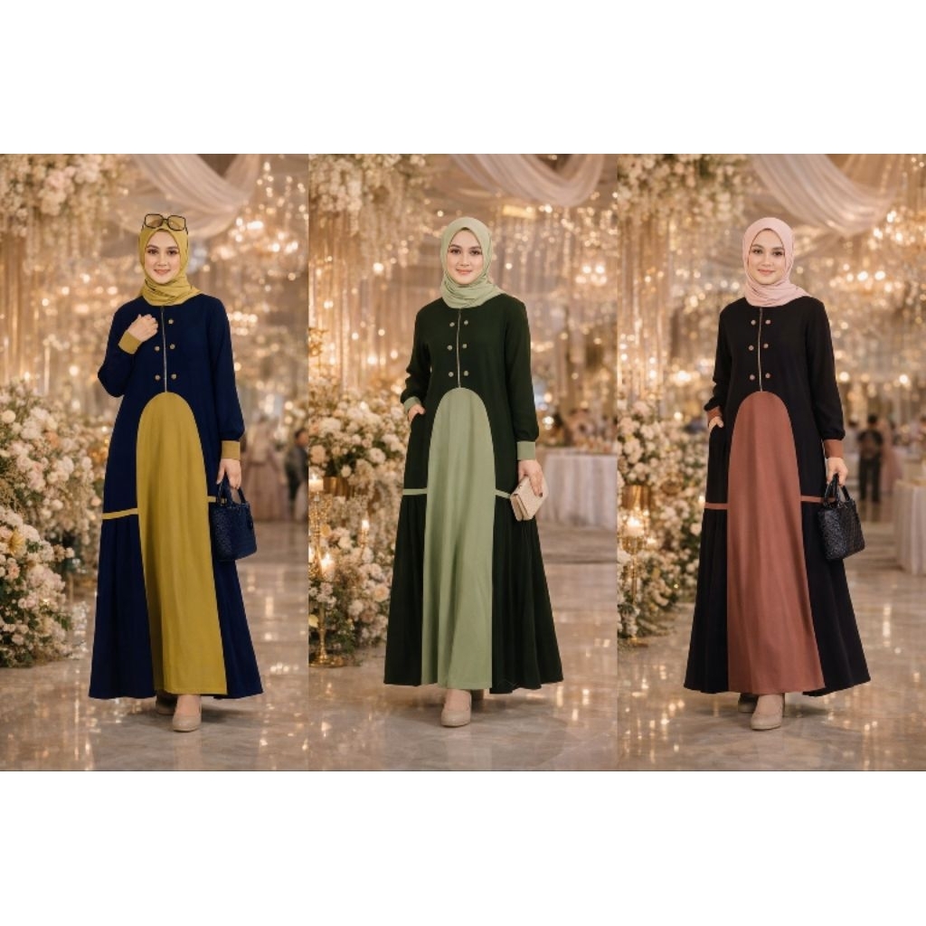 gamis lebarab Endomoda AZRA Gamis Pesta Baby Doll