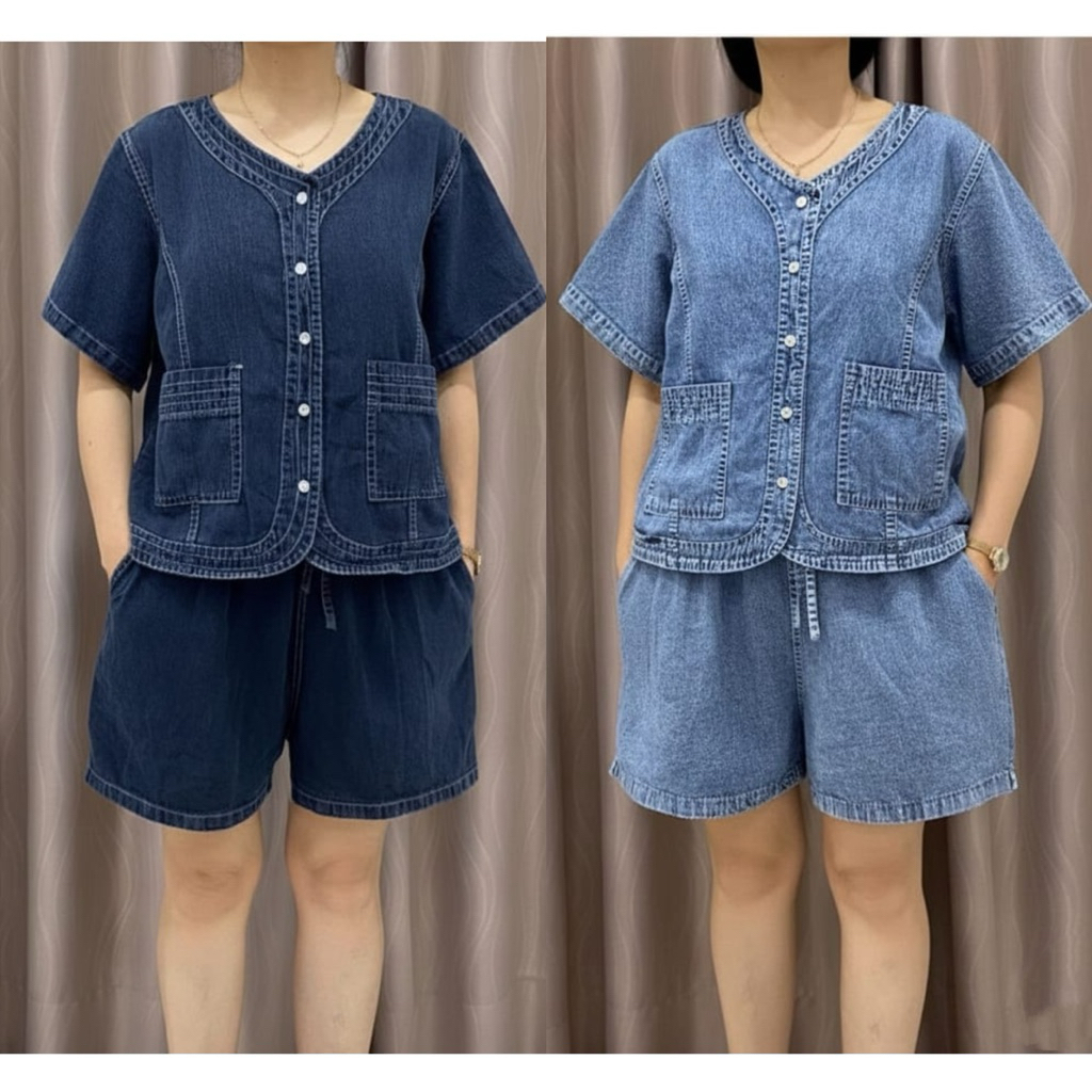 985 SETELAN HP JEANS SAKU LD110 WANITA|SETELAN CELANA PENDEK