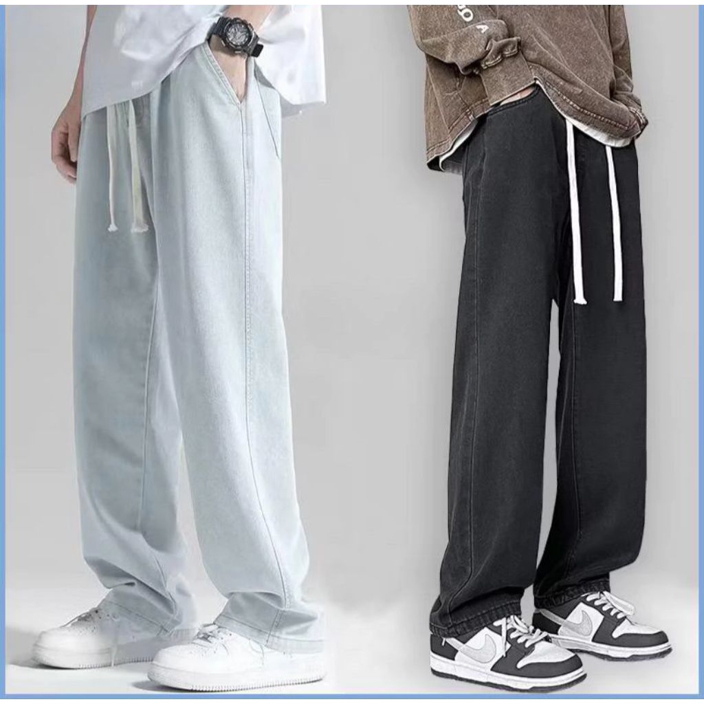 Celana Jeans Pria Baggy Pants
Gombrong Oversize Loose Straight Kulot Boyfriend Jeans Longgar Bahan T