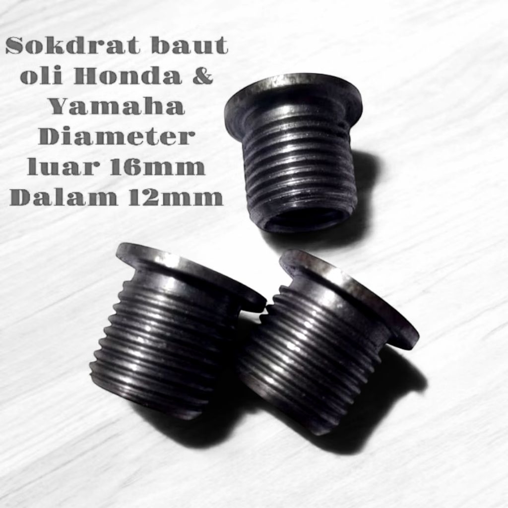1Pcs Sok Drat M16xM12 Bosh Drat Baut Oli Setandar Honda Baut 17