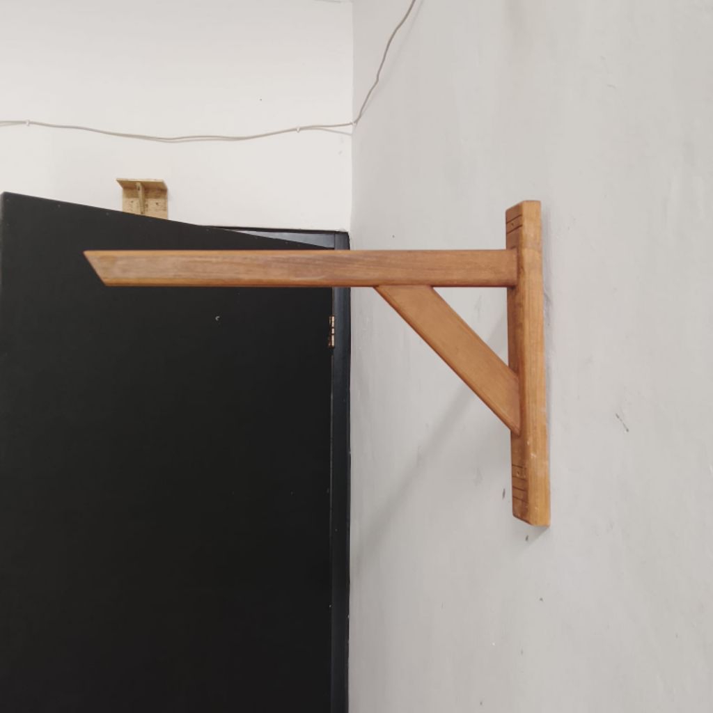 Gantungan Siku Burung Kayu Jati Asli Panjang 40cm Kuat Anti Rayap