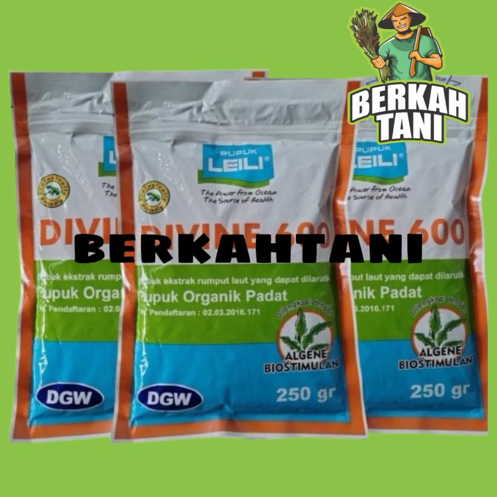 LEILI DIVINE 600 250gr Pupuk C-organik 30,92% Organik Ekstrak Rumput Laut Untuk Semua Jenis Tanaman 