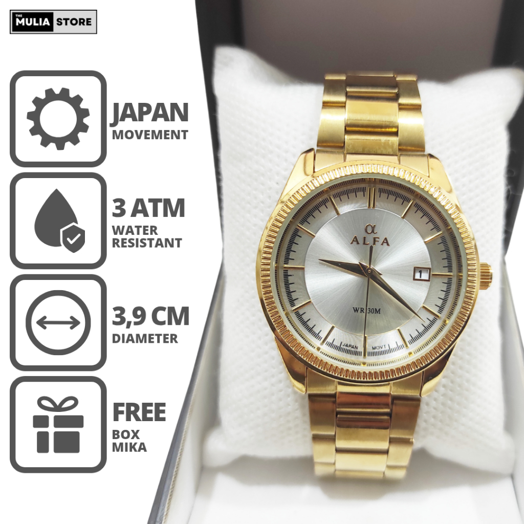 ALFA Jam Tangan Pria Alfa A 002 M Tanggal Analog