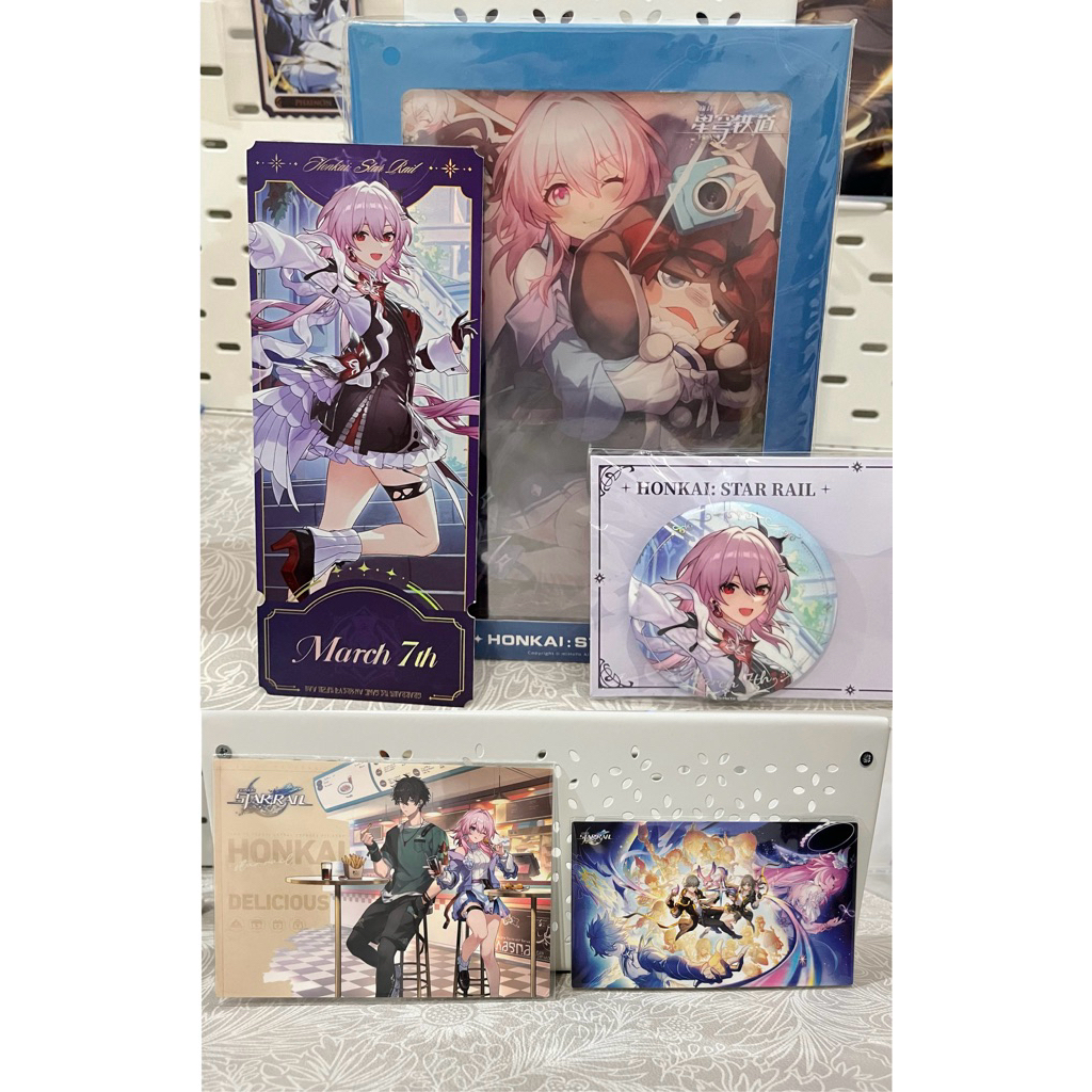 [READY] Honkai Star Rail Flame Chase Fiesta Merch Pin dan Ticket March 7th Pin dan Tiket Evernight A
