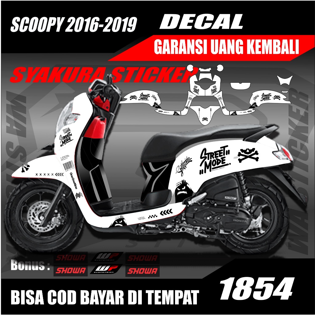 STICKER DECAL FULL BODY SCOOPY 2016-2019 STICKER CUSTOM 1854