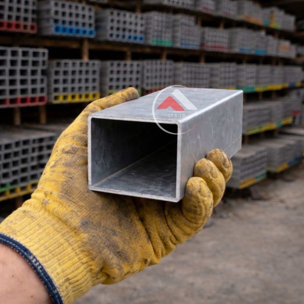 Besi Hollow Galvanis 10x10 cm | Hollow Ecer | Ketebalan 1,5 mm