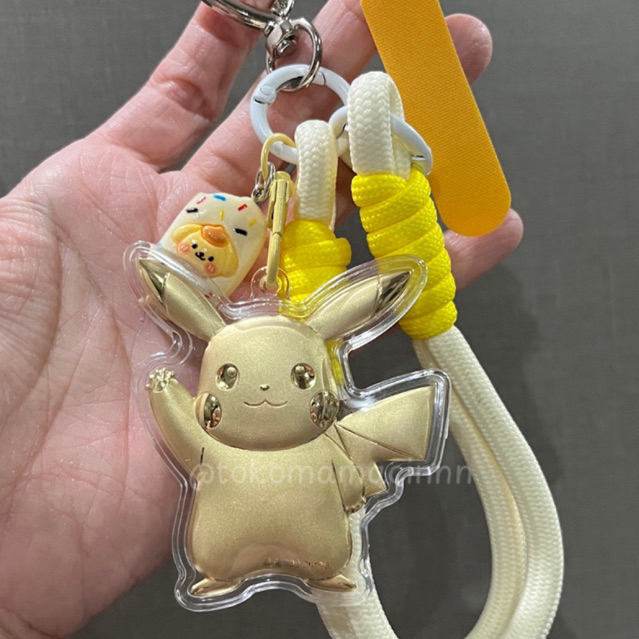 GANCI EMAS / BAG CHARM GOLD PIKACHU PHONE STRAP LIMITED EDITION EMAS