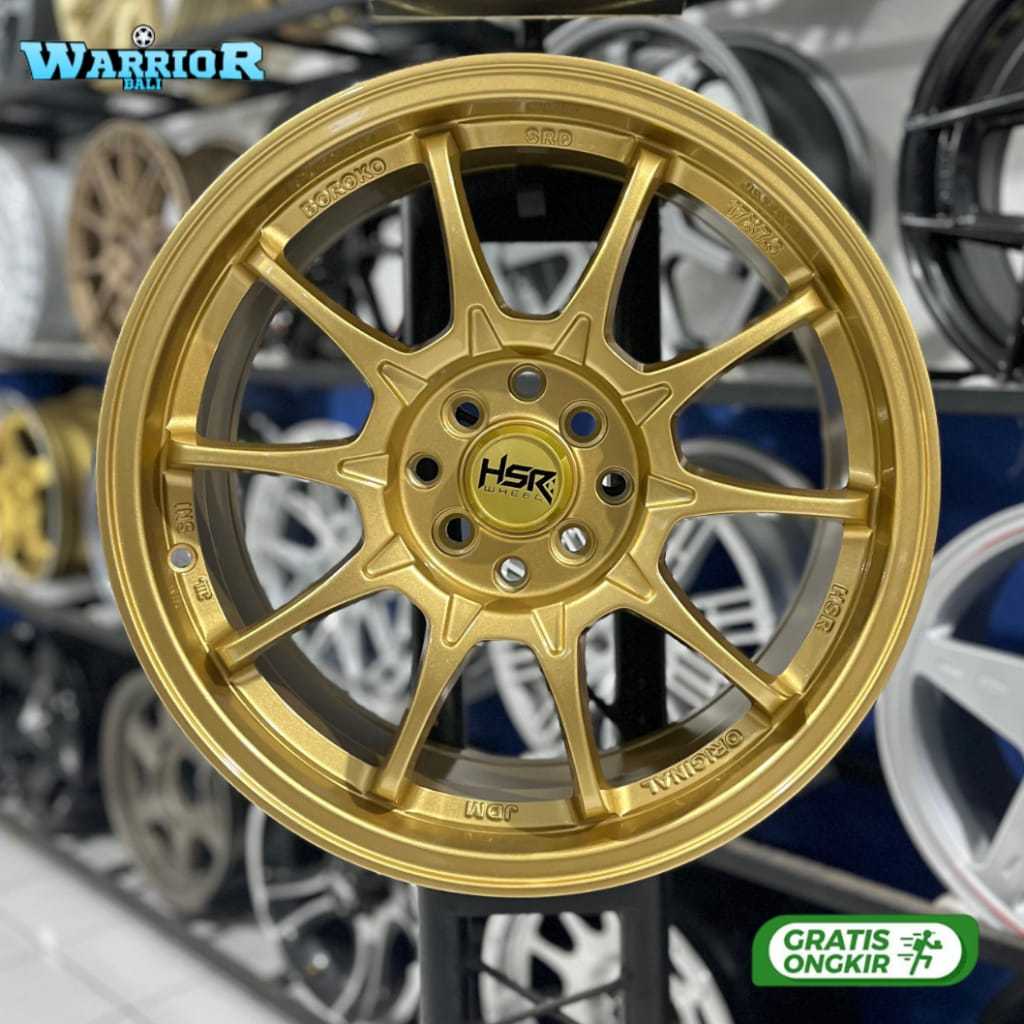 Ready Stock Velg Mobil Brio Jazz Ignis Avanza Dll Ring 17 HSR BOROKO SRD R17 GOLD