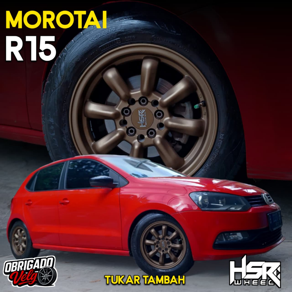 VELG HSR MOBIL ERTIGA INNOVA APV KIJANG VELOZ RING 15 HSR MOROTAI BRONZE R15 / OBRIGADO VELG