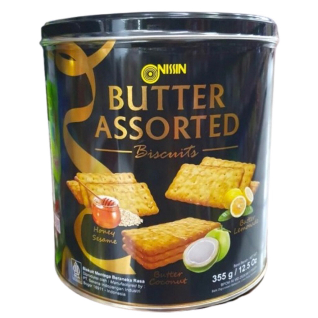 NISSIN BUTTER ASSORTED BISKUIT KALENG 355gr