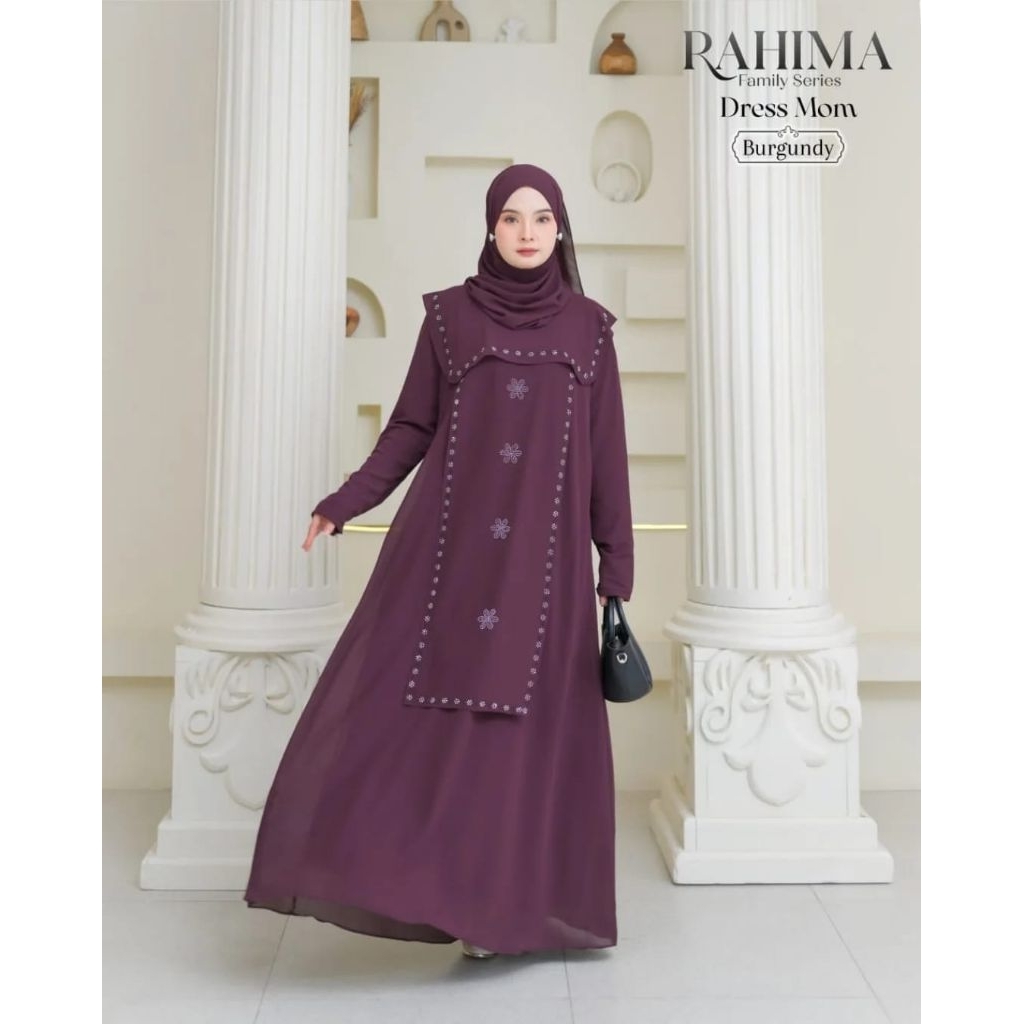New Gamis Lebaran Atta Collection Rahima Dress Bahan Ceruti Bebydoll Aplikasi Swarovski Premium 2026