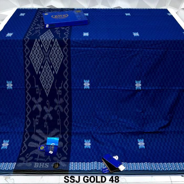 Sarung BHS Classic Gold Motif C45 SSA, BHS classic songket, Putih Hitam - DKH GOLD 28