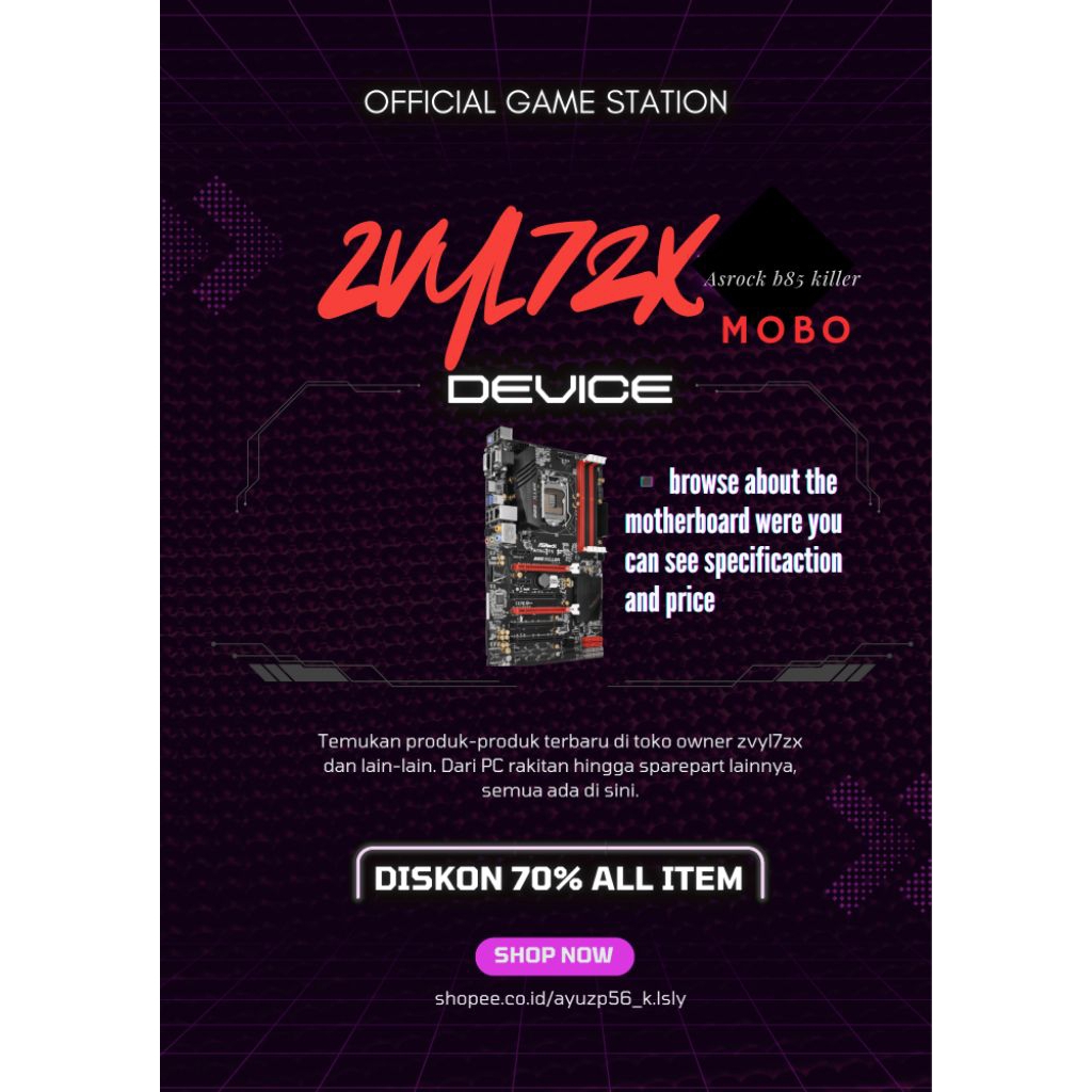 mainboard asrock b85 killer