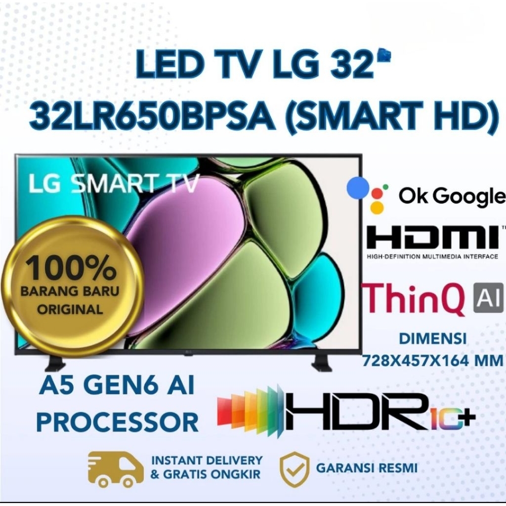TV LG 32 INCH SMART TV 32LR650/ PROMO