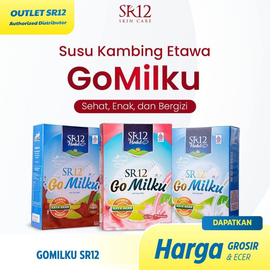 SUSU KAMBING ETAWA GOMILKU SR12 GO MILKU ORIGINAL STROBERI COKLAT UNTUK SUAMI ISTRI ANAK