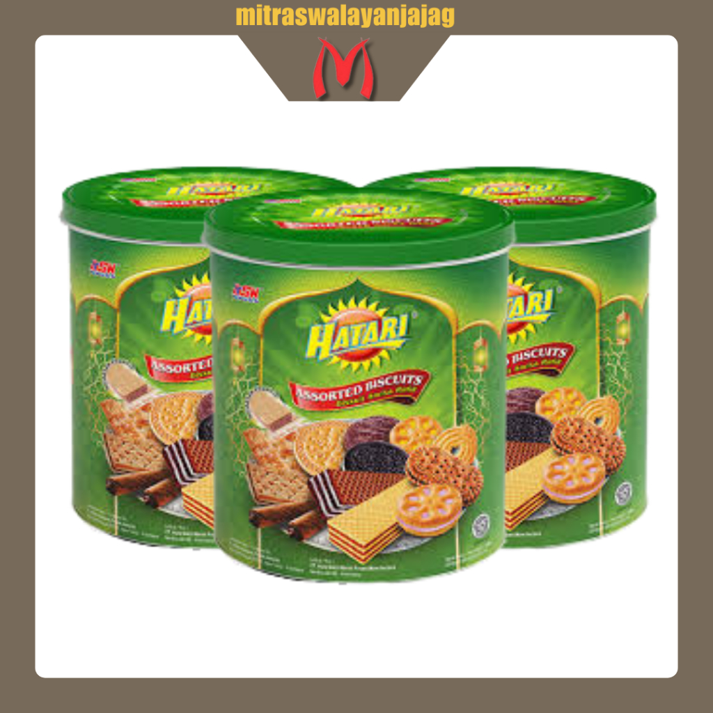 [Satuan & DUS] Hatari Biskuit Assorted Kemasan Kaleng 300gr | Biskuit Lebaran | Kue Kering |