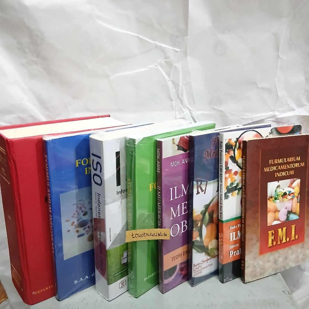 Paket 8 Farmasi( Fi3,Fi 3 Farmakope 3), FMS, IMO, Fornas, ISO, FOI, Ilmu Resep Van, FMI