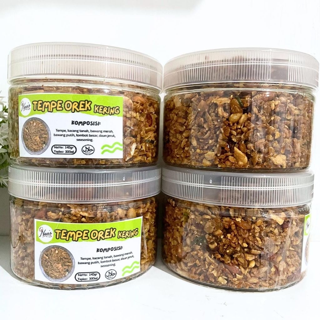 Tempe Orek Kering by NAU'S Kitchen Toples 300ml Lauk Siap Saji