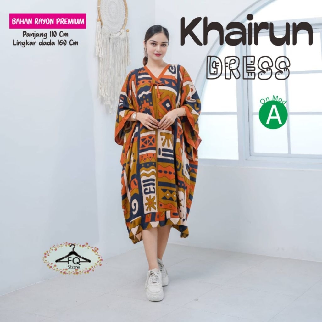 KHAIRUN DRESS - dress wanita rayon Pj110 Ld160