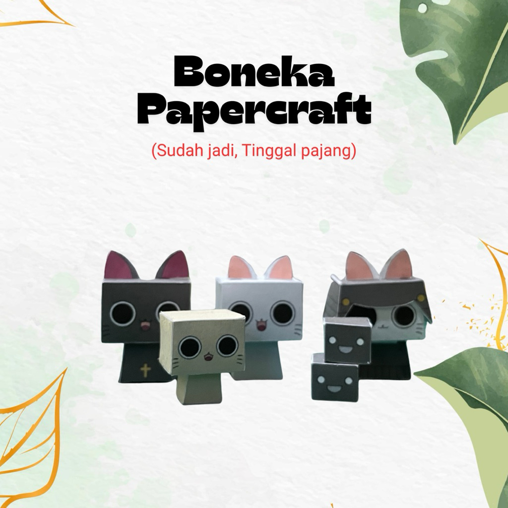 Boneka Mini lucu papercraft | Pepercratf Kucing + Sofa | Sudah Jadi