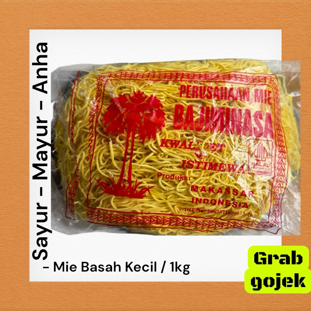 Mie basah kecil kuning buat mie kering / Mie titi  1kg