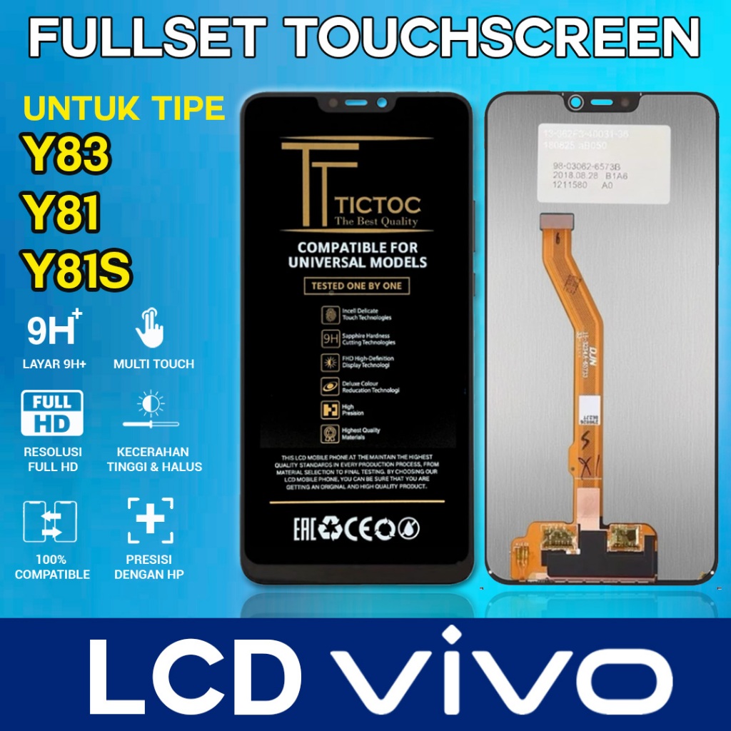 LCD HP VIVO Y83 / Y81 / Y81S TICTOC FULL SET TOUCHSCREEN ORIGINAL HD