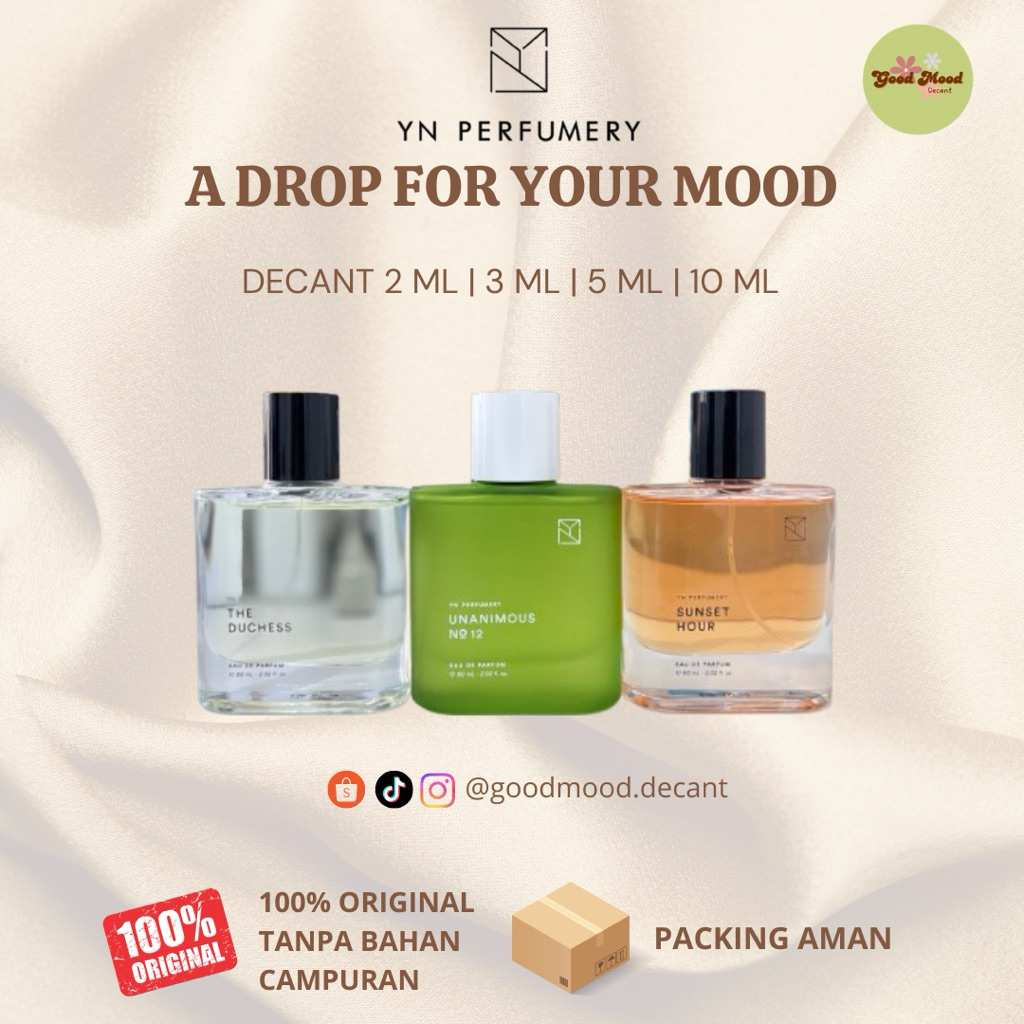 (DECANT)  YN Perfumery – The Morning After | The Duchess | Sunset Hour | Unanimous | Rose in Septemb