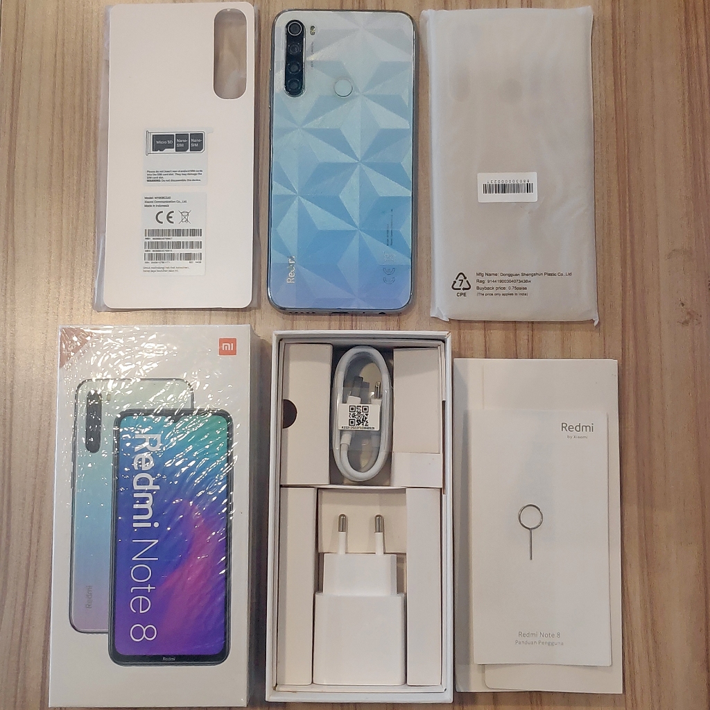 Xiaomi Redmi Note 8 Bukan Pro 4/64 Putih Moonlight White