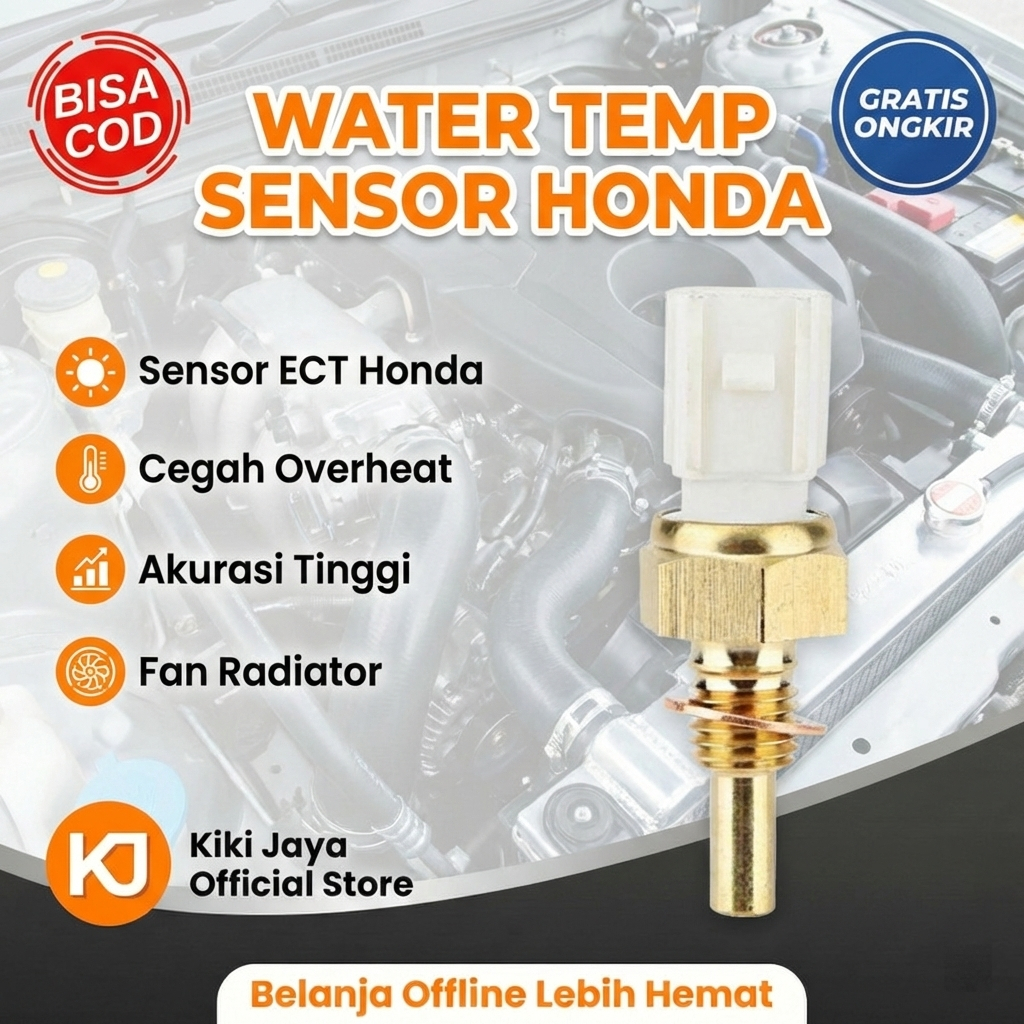 [KIKI] Sensor ECT Switch Temperatur Air Radiator Mobil Honda 37870-RWC-A01 37870-RTA-005 Sensor Suhu