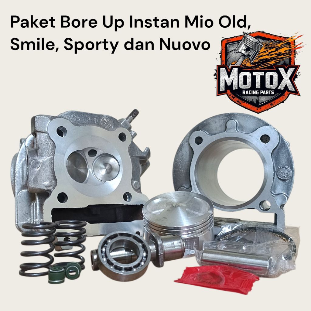 PAKET BORE UP INSTAN MIO OLD, MIO SMILE, MIO SPORTY, NUOVO, SOUL KARBU 150-200CC SIAP PASANG
