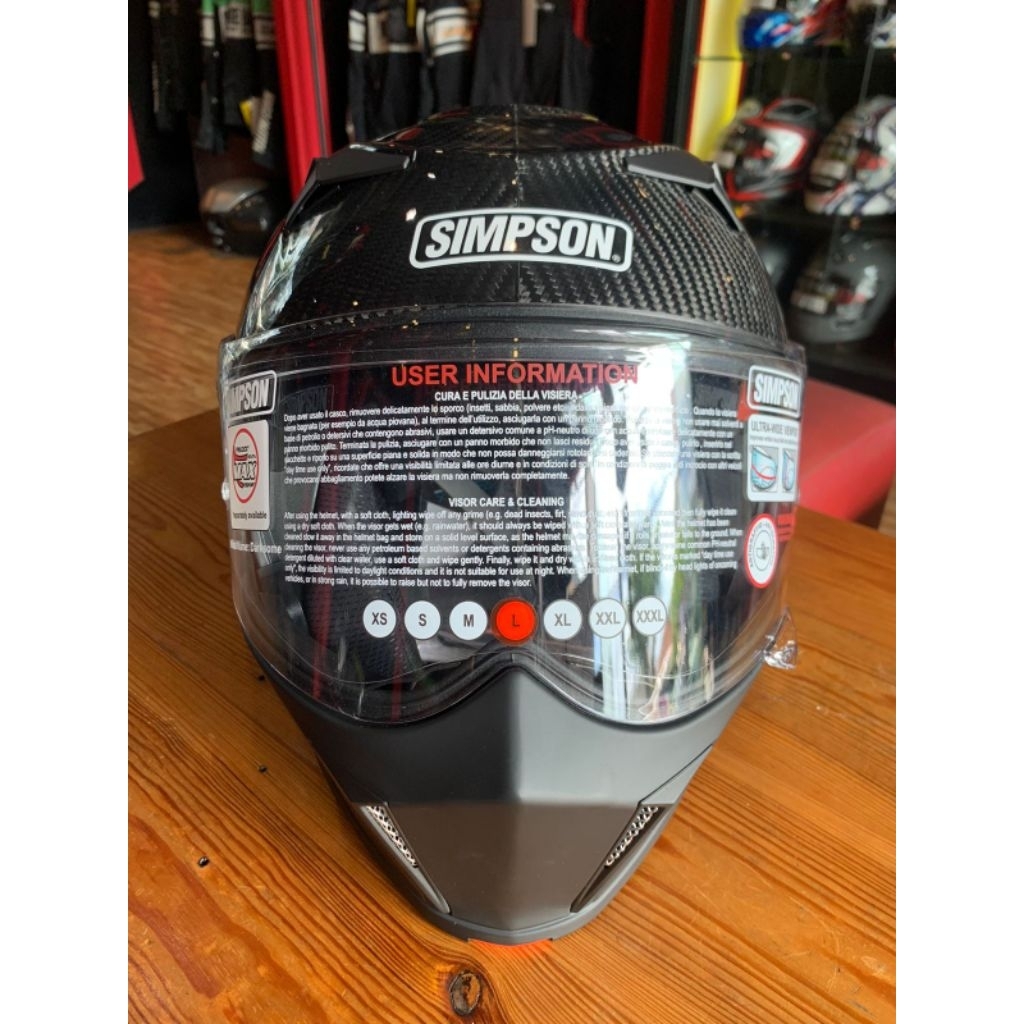 HELM MODULAR  SIMPSON DARKSOME CARBON MODULAR FREE ANTI FOG