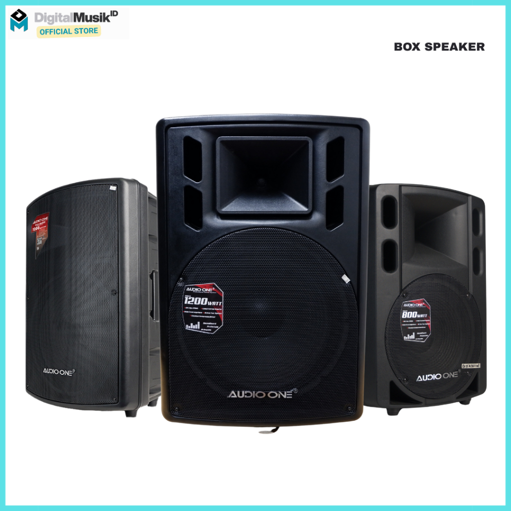AUDIO ONE Box Kosong Speaker 15 Inch Fiber Bahan Plastik Berkualitas Warna Hitam Kuat Dan kokoh I DM