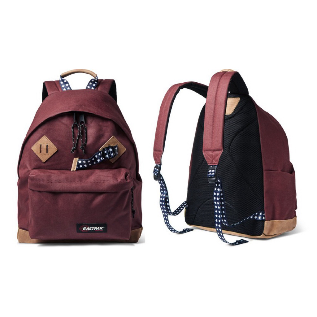 Eastpak Padded Pak'r®️ Leather-Trimmed Canvas Backpack