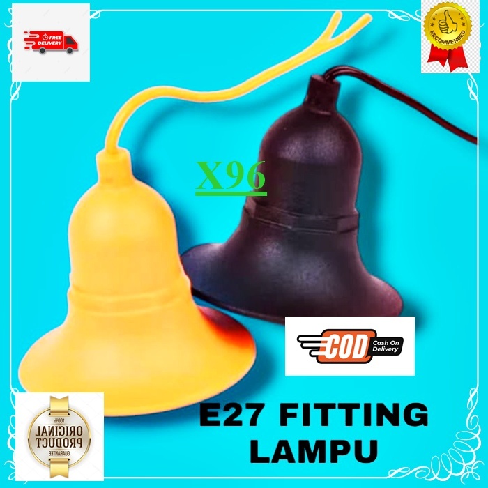 X96 ANTI AIR PARALEL ORI 100% FITTING LAMPU E27 WD KARET ANTI PECAH ANTI AIR TOPI WATERPROOF PJU FIT