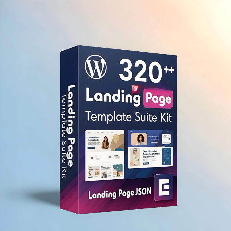 320++ Template LANDINGPAGE Suite Kit JSON Elementor - Website Semua Niche Komplit - Bisa Load Gambar