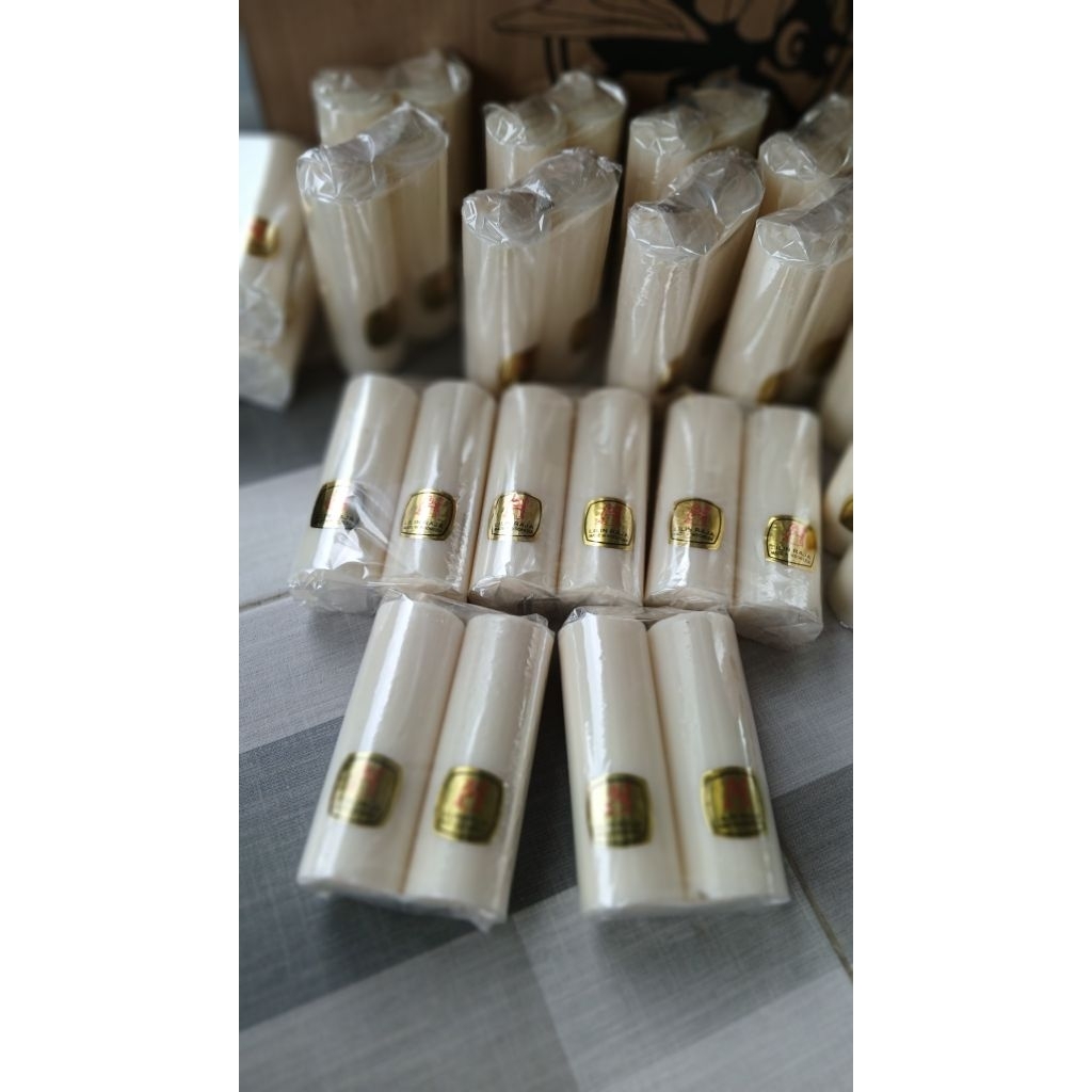 ISI 2 PCS LILIN PUTIH/ LILIN PILAR/ LILIN JUMBO Tinggi 10 CM CAP RAJA/LILIN PUTIH PILLAR BATANGAN 1p