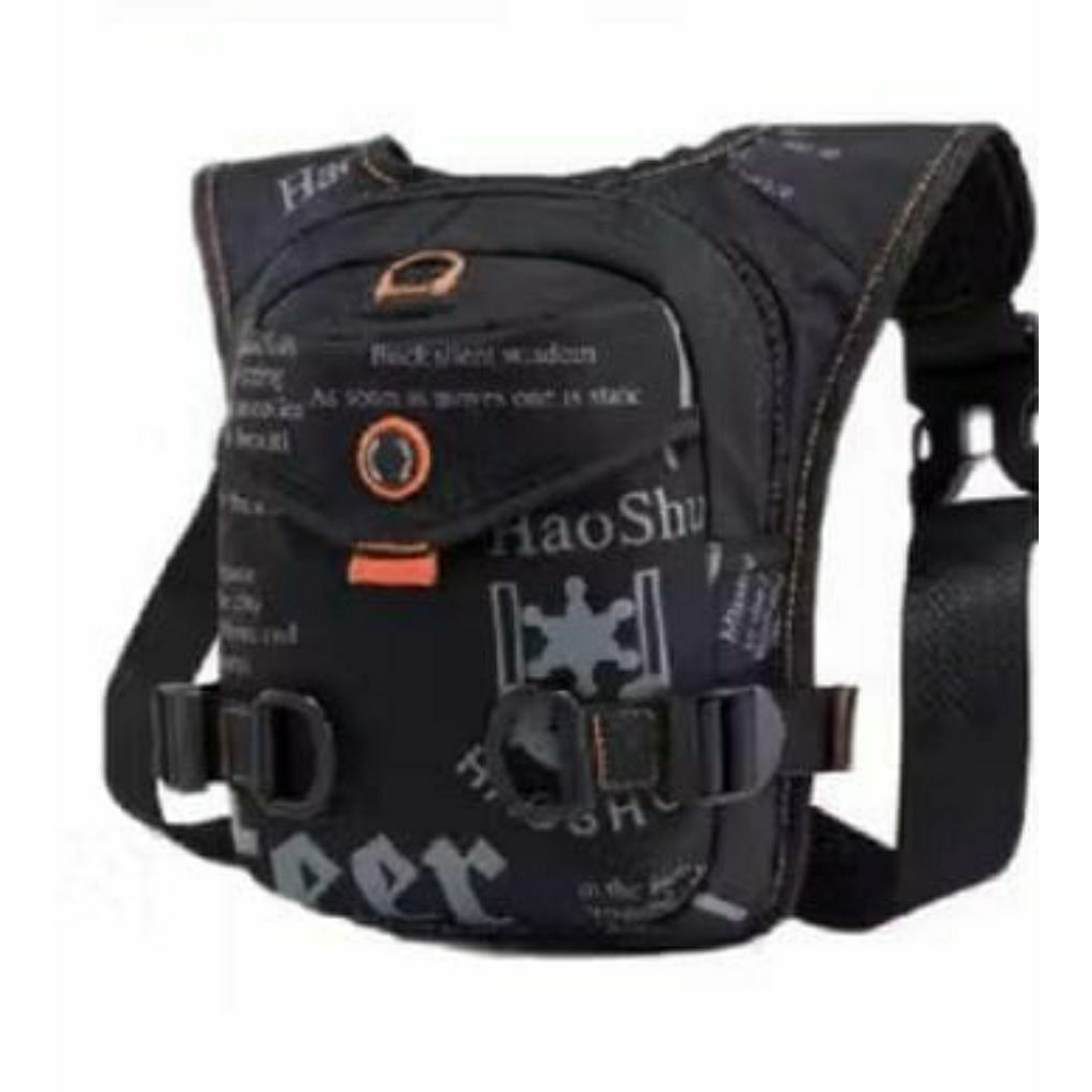 Tas Selempang Pria Haoshuai - Tas Pinggang Cowok Anti Air, Model Korea Simpel
