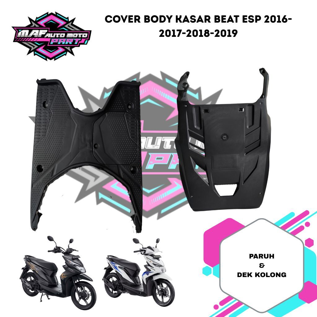 DEK KOLONG+PIJAKAN KAKI BEAT ECO STREET 2017-2018-2019 / PAKET BODY KASAR BEAT KOLONG+PIJAKAN KAKI B
