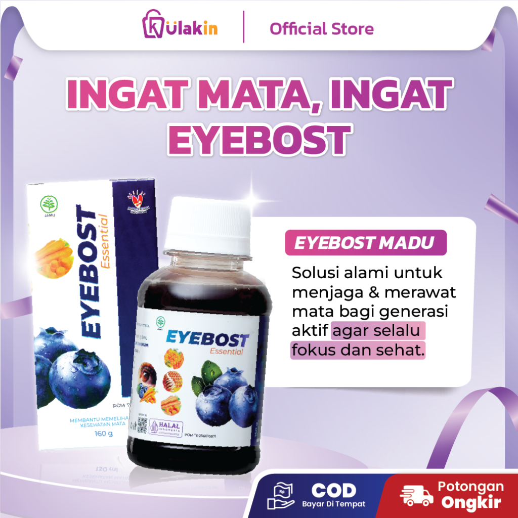 EYEBOST ESSENTIAL Vitamin Mata Membantu Mengurangi Mata Minus dan Menjaga Kesehatan Mata
