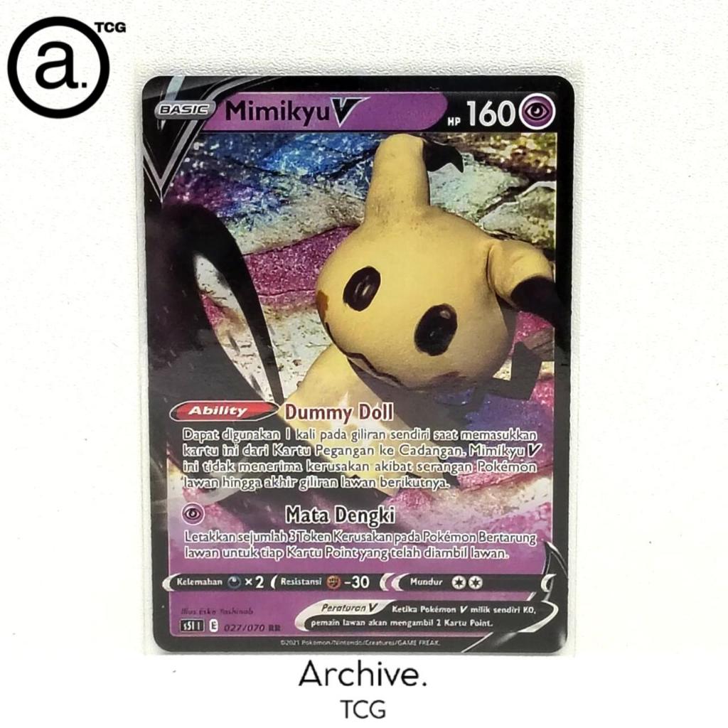 Mimikyu V (027/070) Pokemon Indonesia ~ Master Serangan Tunggal S5I