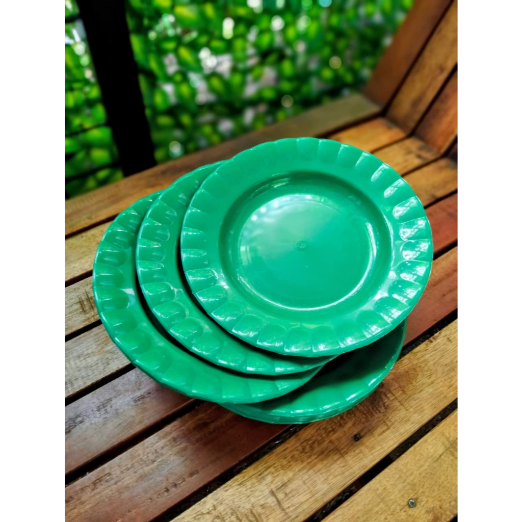 Piring Plastik Hijau Piring Makan Plastik Piring Plastik Murah Serbaguna Piring Bulat Besar