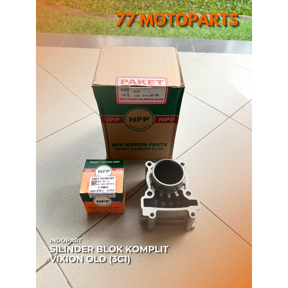 SILINDER BLOK KOMPLIT YAMAHA VIXION OLD / LAMA (3C1) ORIGINAL NPP