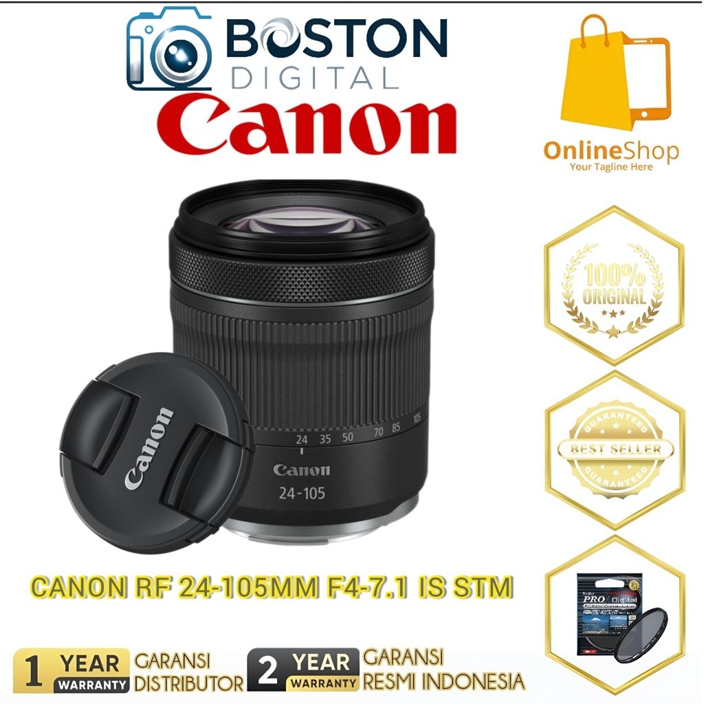 LENSA CANON RF 24-105MM F4-7.1 IS STM / CANON RF 24-105MM F4-7.1 STM