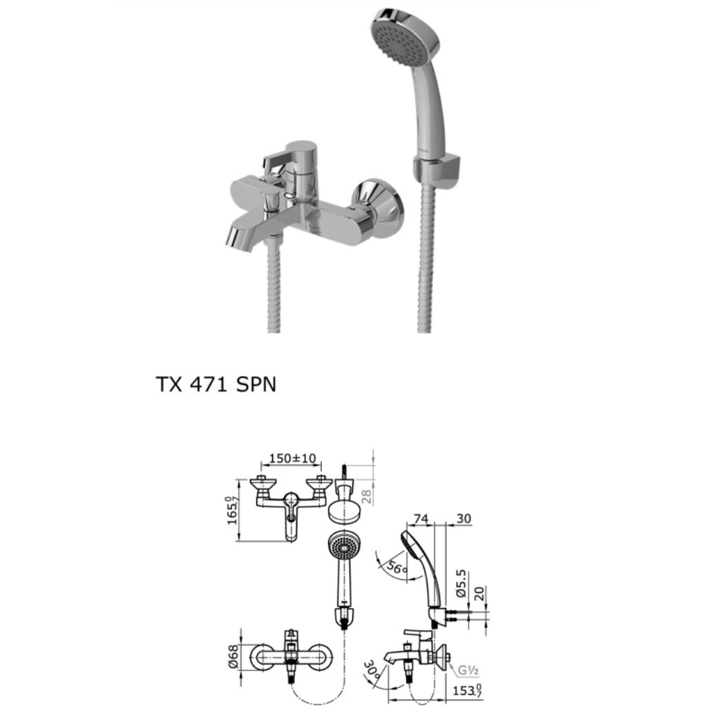 TOTO TX471SPN Bath & Shower Set Tuas Tunggal