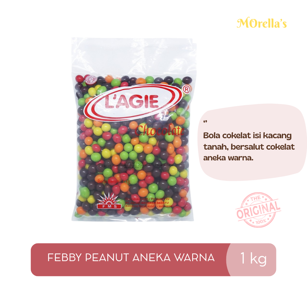 Lagie Coklat Kiloan Febby Peanut Aneka Warna 1kg