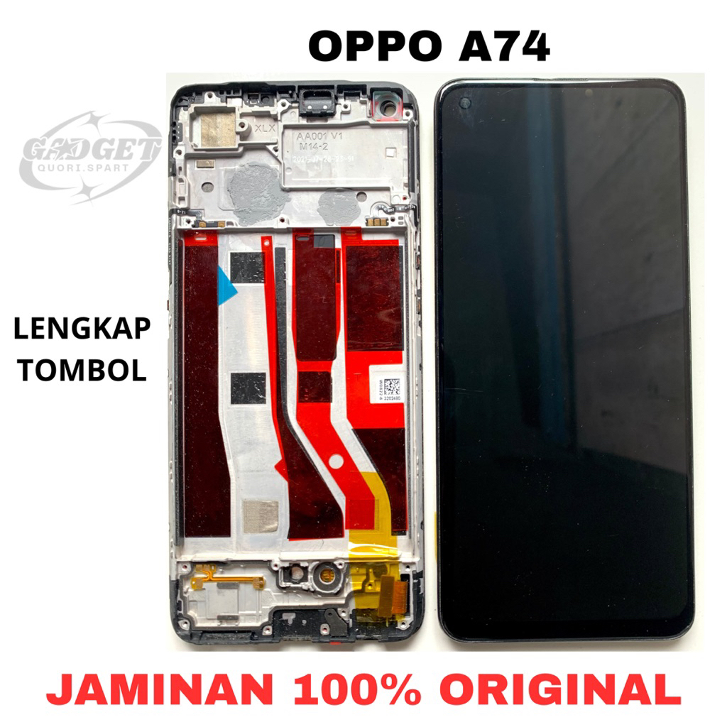 FRAME PAPAN LCD LENGKAP TOMBOL OPPO A74 ORIGINAL ASLI COPOTAN