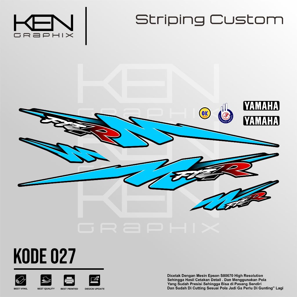 STICKER MOTOR FIZ R/DECAL YAMAHA FIZ R/DECAL VARIASI FIZ R/KODE 027