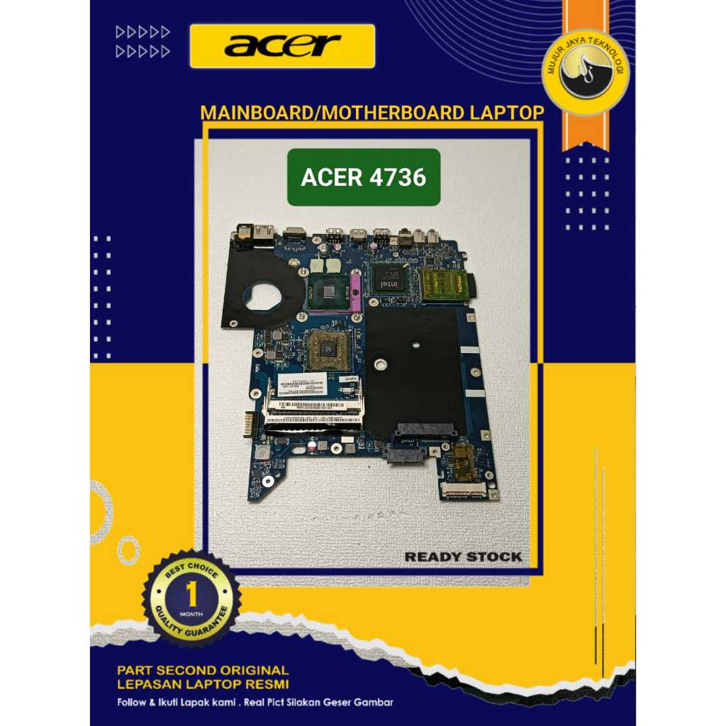 Mainboard Motherboard Mesin Laptop Acer Aspire 4736Z 4736 KALG1 LA-5272P Core2Duo T6600 DDR2 NORMAL